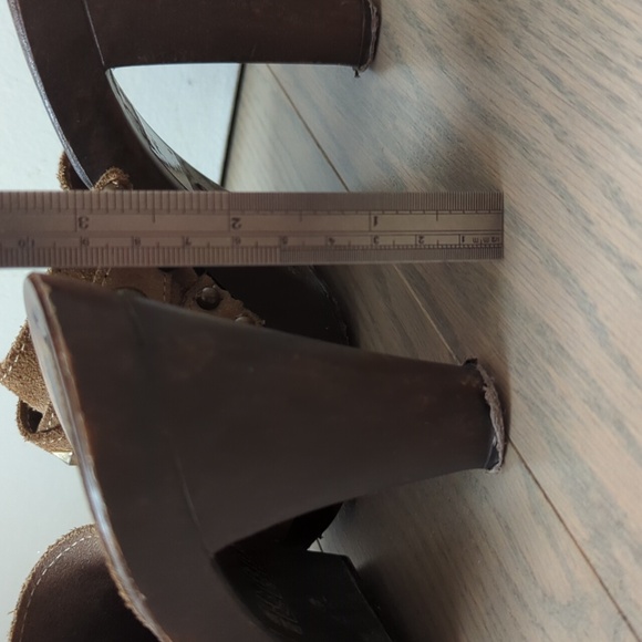 Suede heeled clogs size 37/6 - Picture 4 of 11